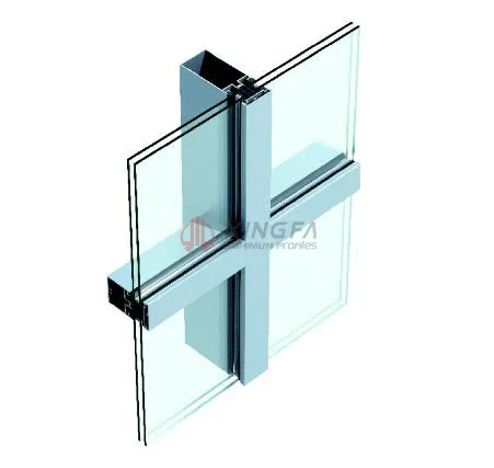 Glazed Curtain Wall with Vertical Exposed&Horizontal Hidden Frame - Xingfa