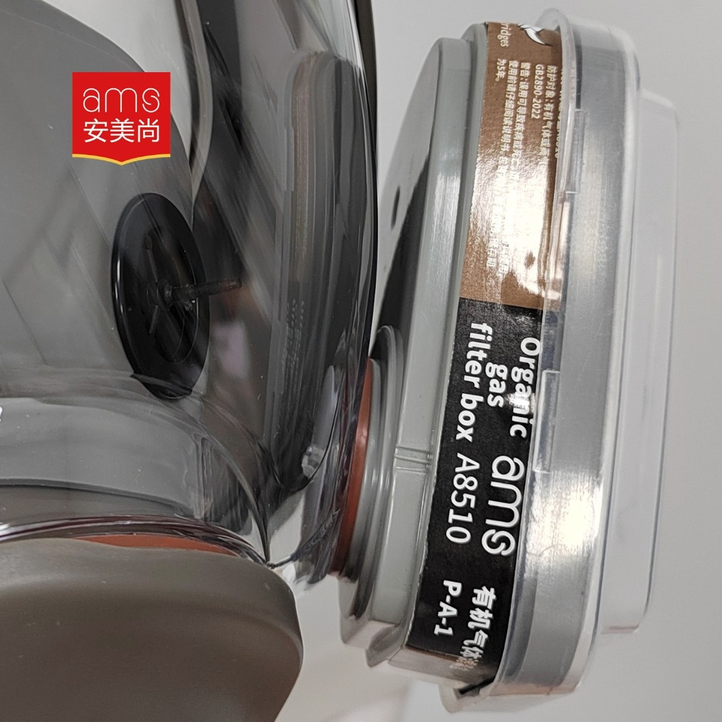 Bộ mặt nạ chống độc toàn mặt AMS A6800+ A8560 than hoạt tính dùng để chống bụi, khí hữu cơ, axit, axit hỗn hợp, Formandehit