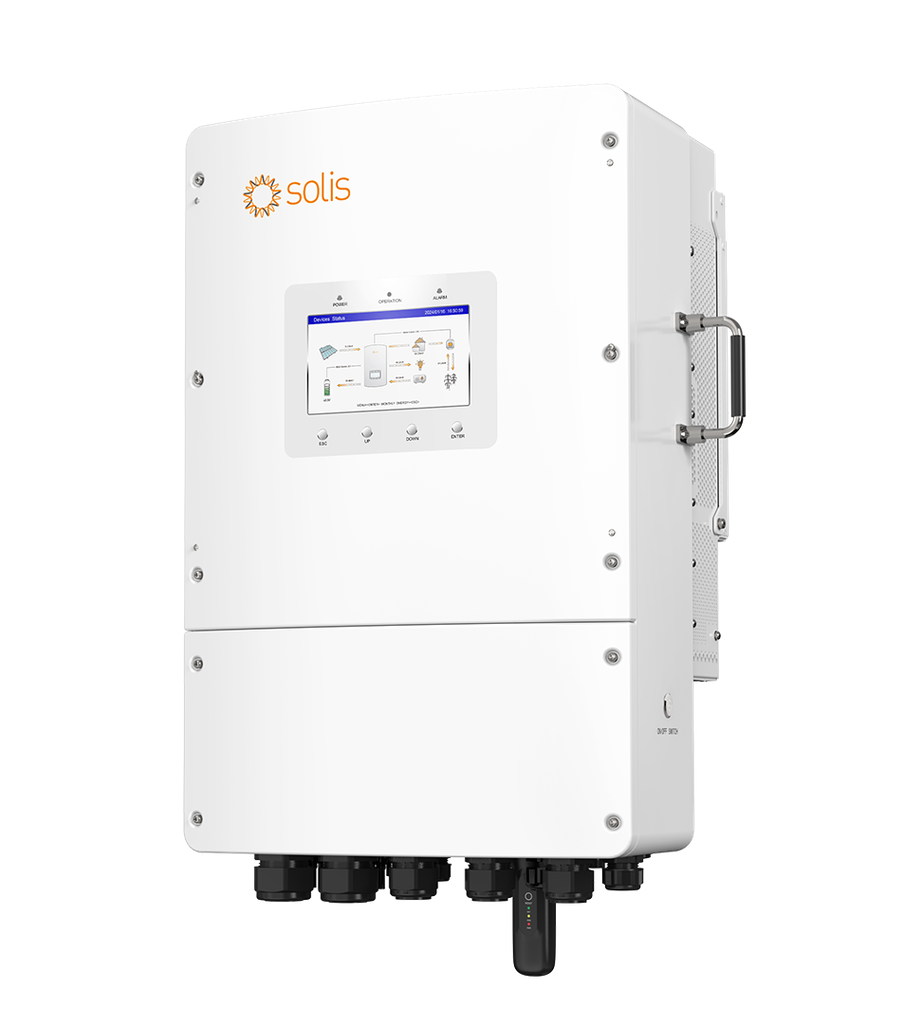 Biến tần Inverter (nghịch lưu) dùng trong hệ thống điện mặt trời, Công suất 8KW, 3 pha, hiệu Solis (màn hình LCD) Model: S6-EH3P8K02-NV-YD-L