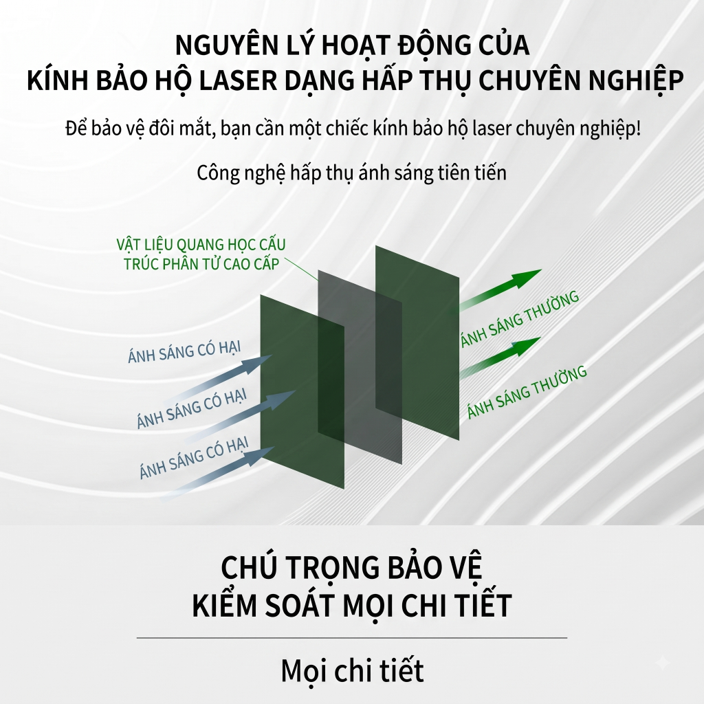 Kính bảo hộ laser 200nm–2000nm OD5+ ánh sáng xanh lá, Hàn tia cực tím (UV) và ánh sáng xanh dương Thiết bị thẩm mỹ Picosecond OPT trẻ hóa da