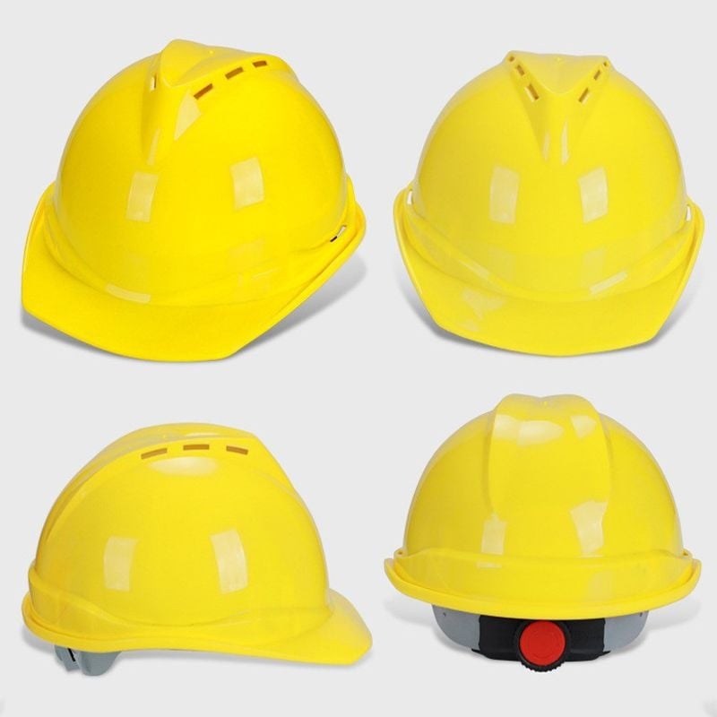 劳保/医疗、劳保用品,头部防护用品,安全帽 黄色散热型 V型带透气孔安全帽，包印刷 (黄色,顶) Mũ bảo hộ Vàng (Có thoáng khí, không xốp)