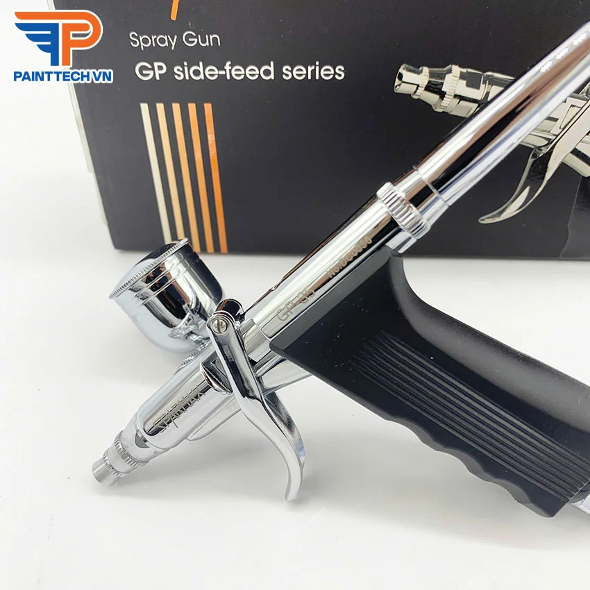 Bút phun sơn Lỗ phun: 0.35 mm  Cò súng: Hoạt động kép  Cốc đựng sơn: 7ml - 15 ml  Xuất xứ: Taiwan