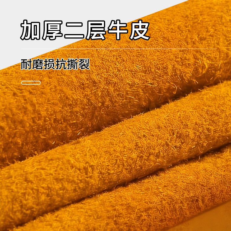 安美尚牛皮电焊护脚套耐磨耐高温焊工防烫套装防护服工作服氩弧焊反穿衣 牛皮护脚