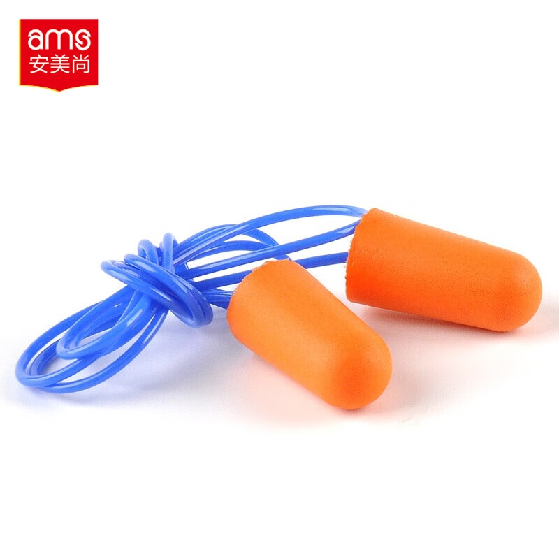 Nút bịt chống ồn tai Ams bằng bọt có dây PU 37dB model:A302C túi 10 đôi