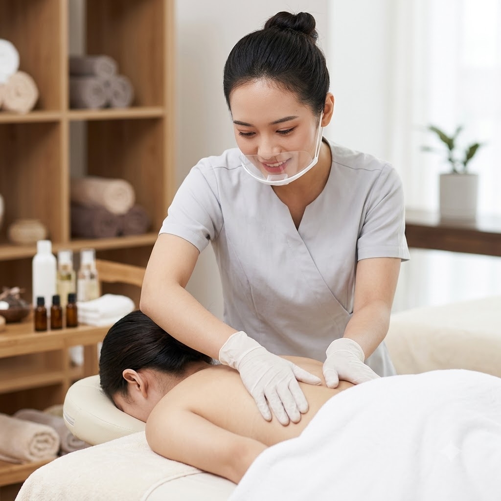 Combo khẩu trang trong suốt và găng tay dùng 1 lần cho nhà hàng, spa, thú y, chăn nuôi (10 khẩu trang + 50 đôi găng tay)