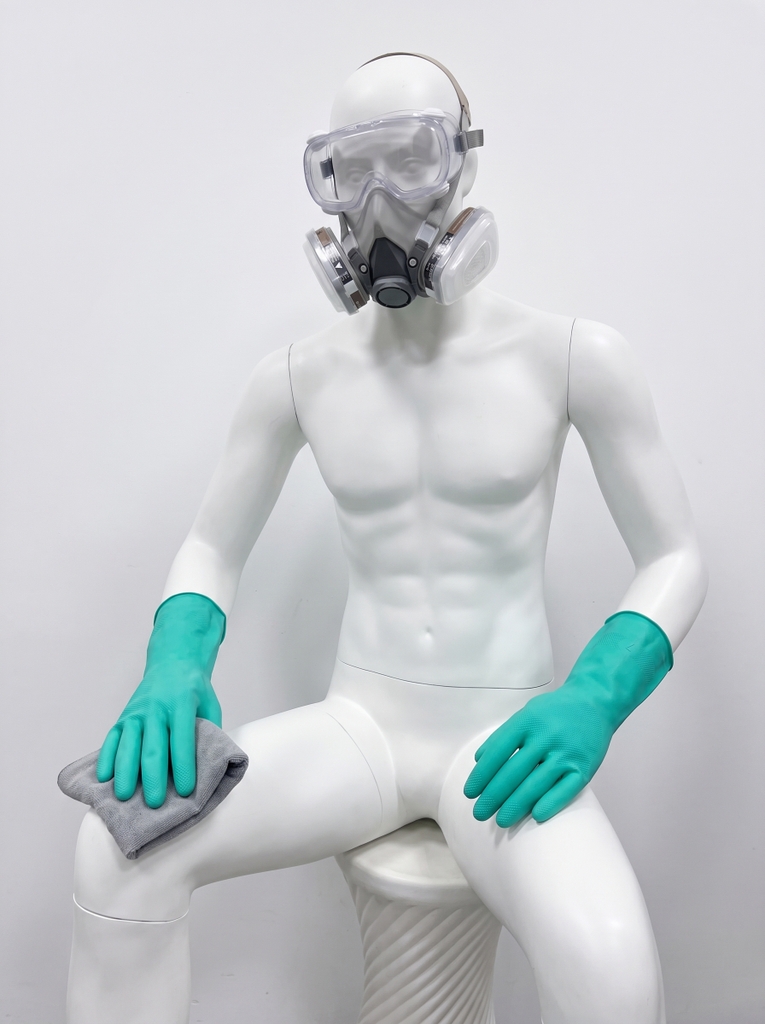Combo mặt nạ phòng độc + găng tay chống hóa chất cho xưởng đóng thuyền, mài composite