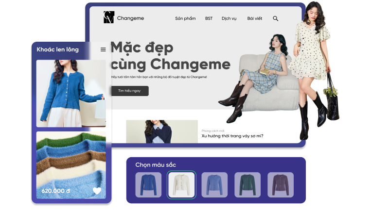 Website bán hàng tự tạo trong 1 ngày 6 triệu/năm