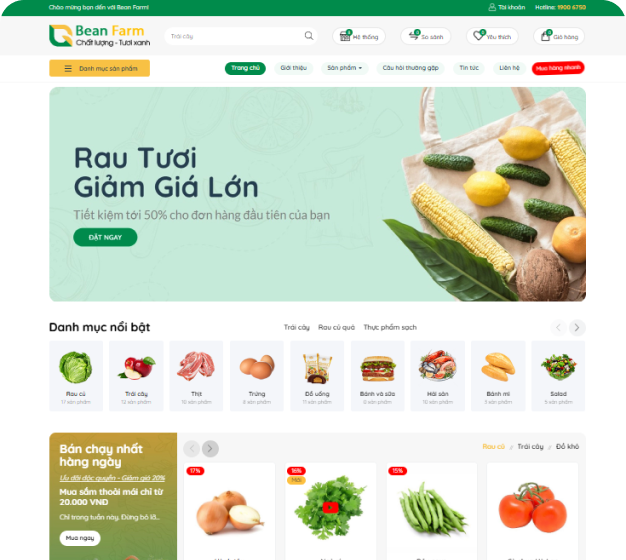 Website bán hàng tự tạo trong 1 ngày 6 triệu/năm