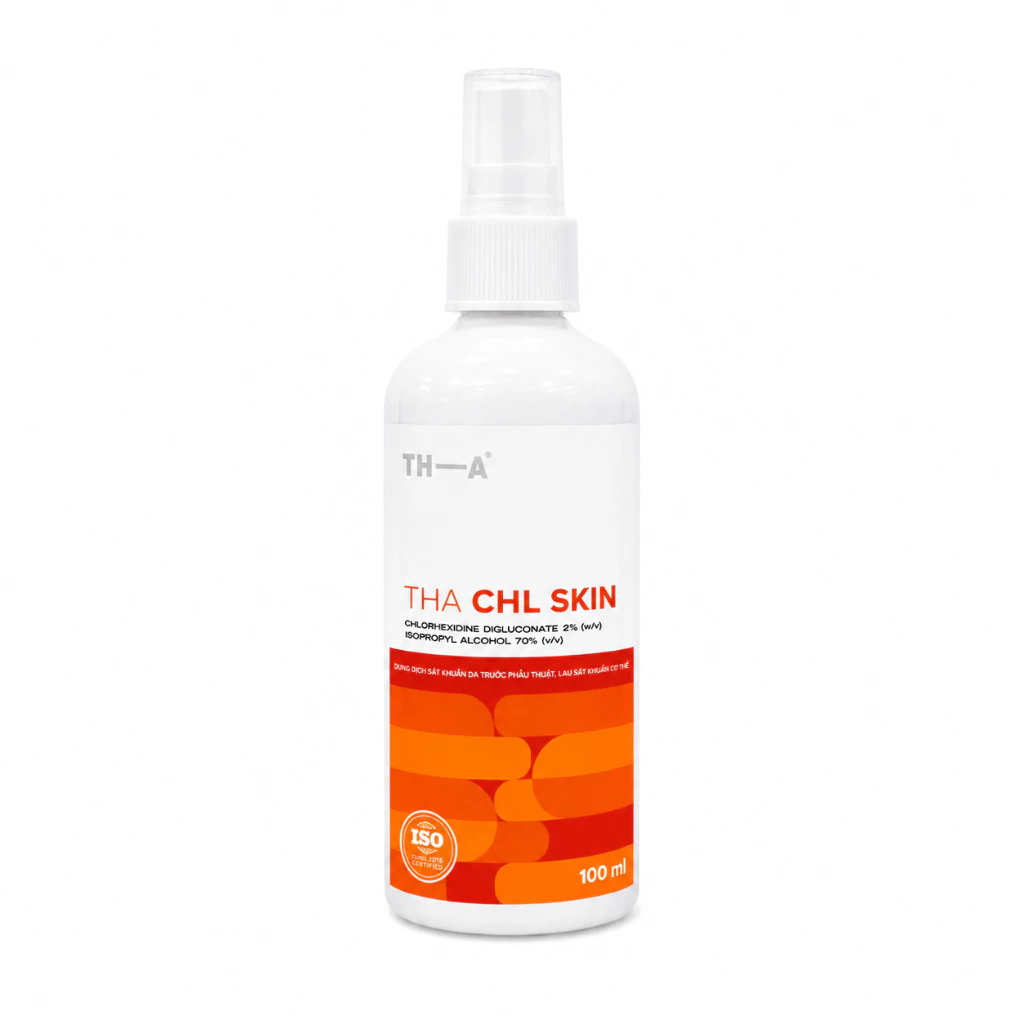 Dung Dịch Sát Khuẩn mặt nạ A680 THA CHL SKIN 2% Chlorhexidine 70% Isopropyl Alcohol Không Gây Kích Ứng