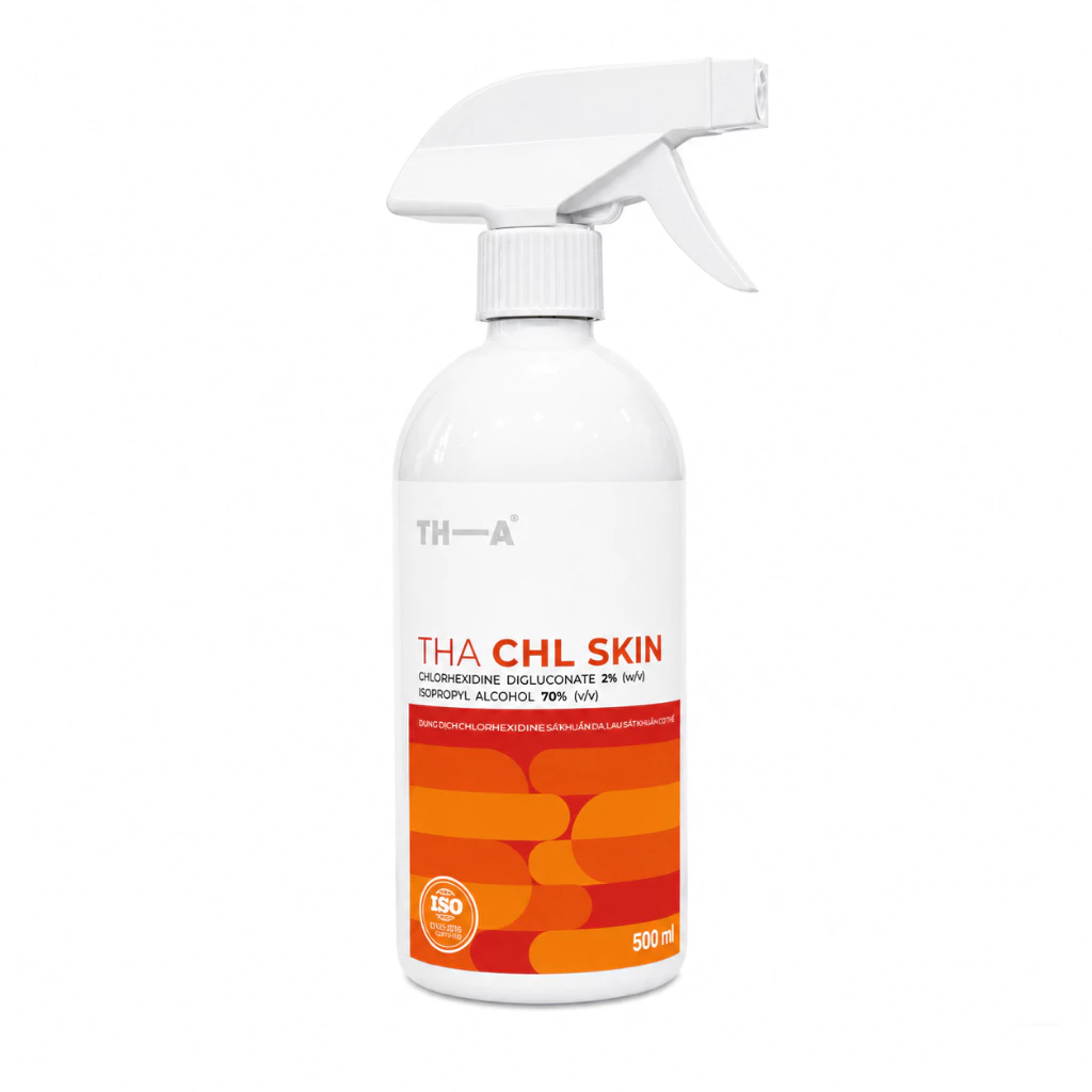 Dung Dịch Sát Khuẩn mặt nạ A680 THA CHL SKIN 2% Chlorhexidine 70% Isopropyl Alcohol Không Gây Kích Ứng