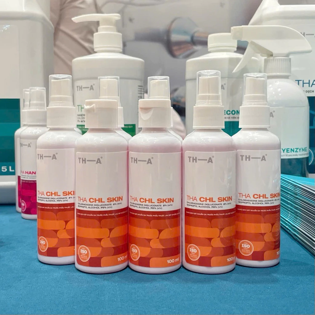 Dung Dịch Sát Khuẩn mặt nạ A680 THA CHL SKIN 2% Chlorhexidine 70% Isopropyl Alcohol Không Gây Kích Ứng