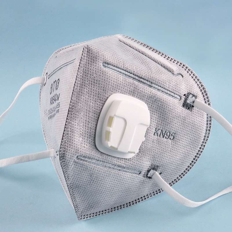 Khẩu trang lọc bụi KN95 AMS A9541V (5 lớp. than hoạt tính. có van. đeo tai. có móc cài. hộp 25 cái)