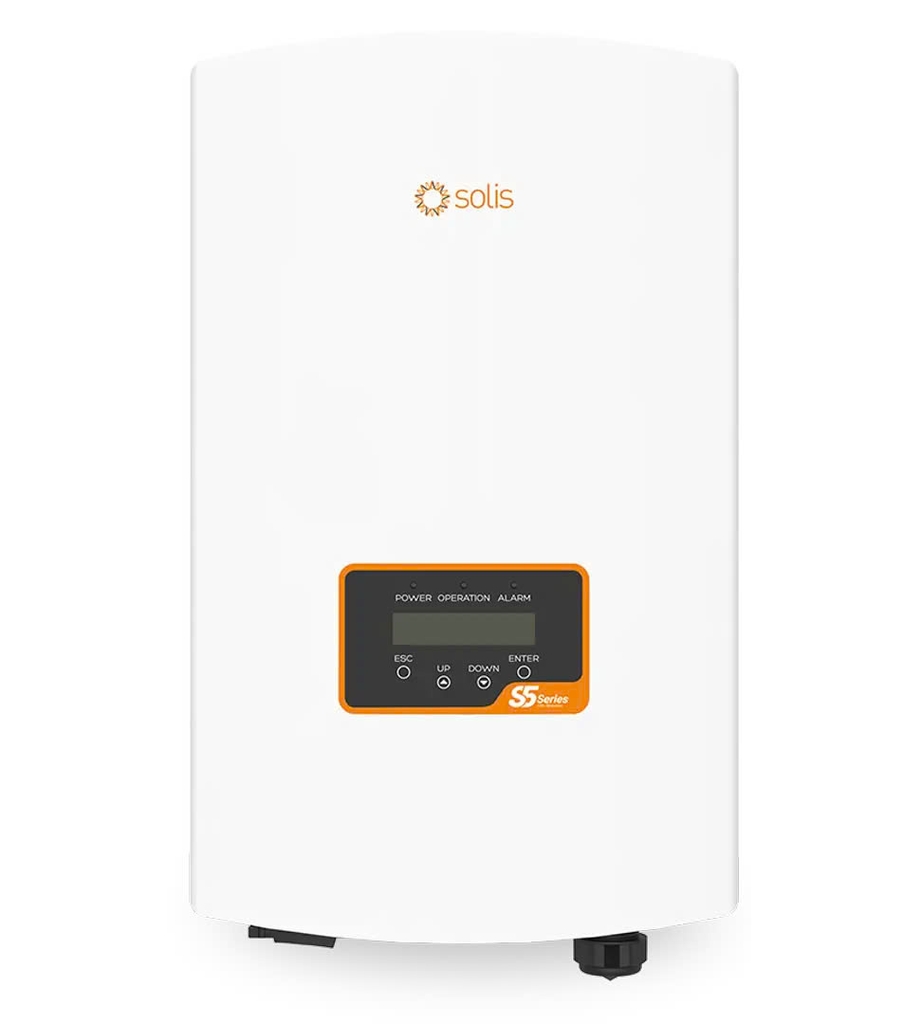 Biến tần inverter dùng trong hệ thống điện mặt trời, công suất 8KW, 1 pha, nối lưới bám tải, hiệu Solis, Model: S6-GR1P8K2