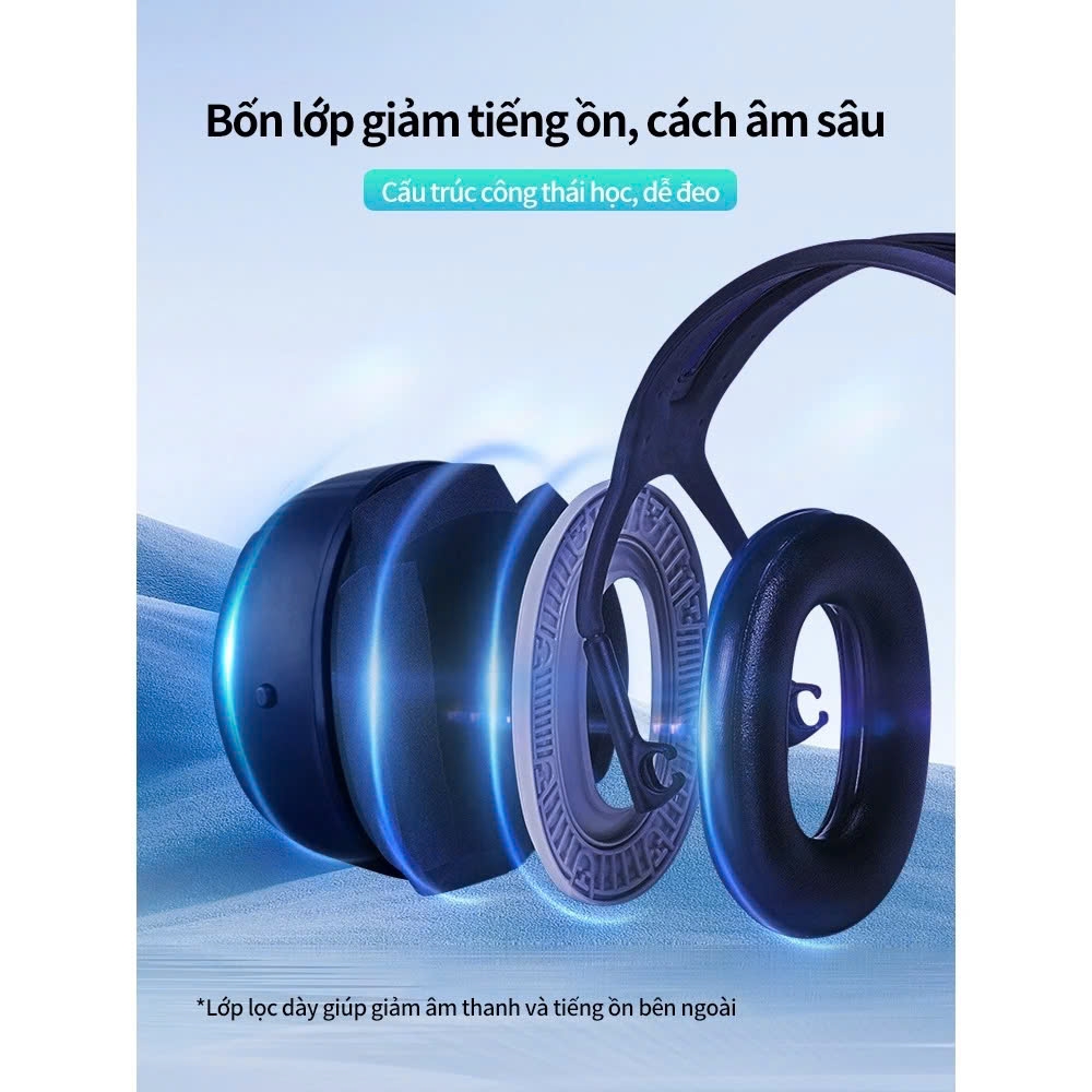 Chụp tai chống ồn cao cấp Ams x5a giảm âm 35dB đeo qua đầu