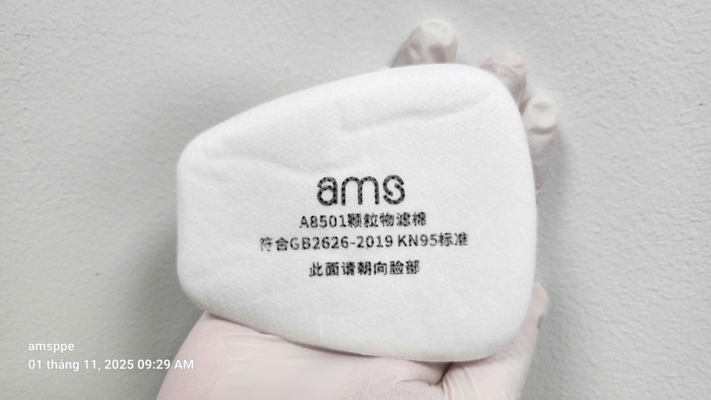 Miếng lọc bụi KN95 AMS A8501 (Màng lọc Ams KN95 cho hộp lọc đôi quy cách A8501)