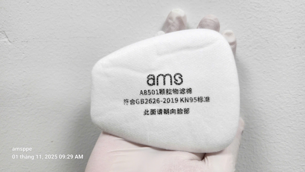 KN95 dust filter (AMS KN95 filter pad for dual-cartridge respirator model A8501) EN149 QCVN12