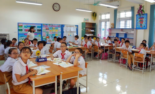 Bố trí bàn ghế học sinh kiểu nhóm học tập