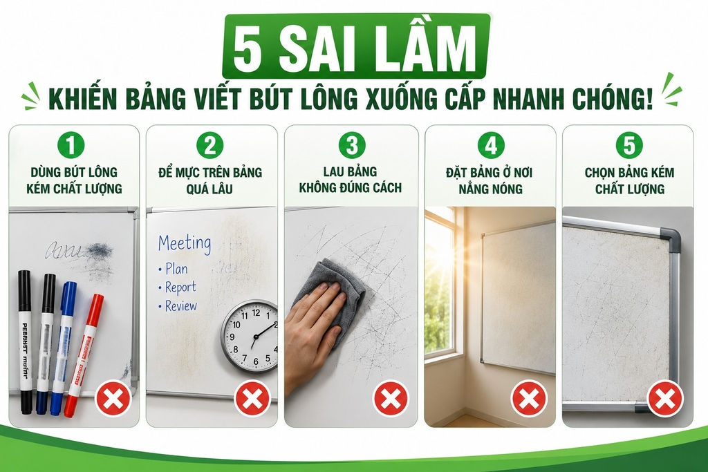 5 sai lầm khi sử dụng bảng viết bút lông