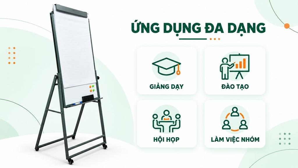 Bảng Flipchart ứng dụng đa dạng