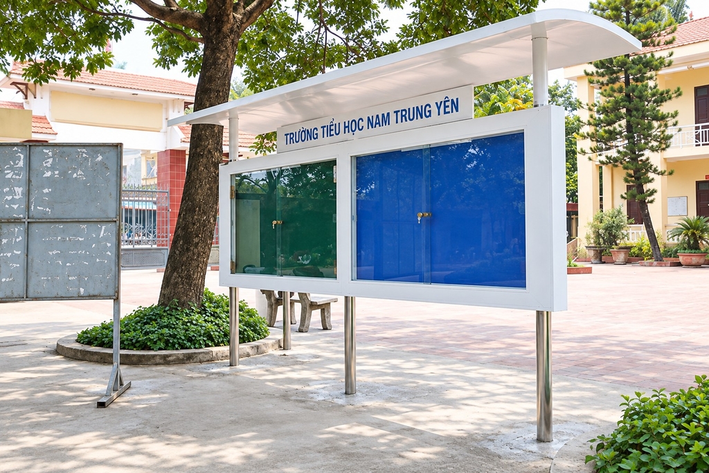 Lắp đặt bảng tin Bảng Tốt tại trường tiểu học Nam Trung Yên
