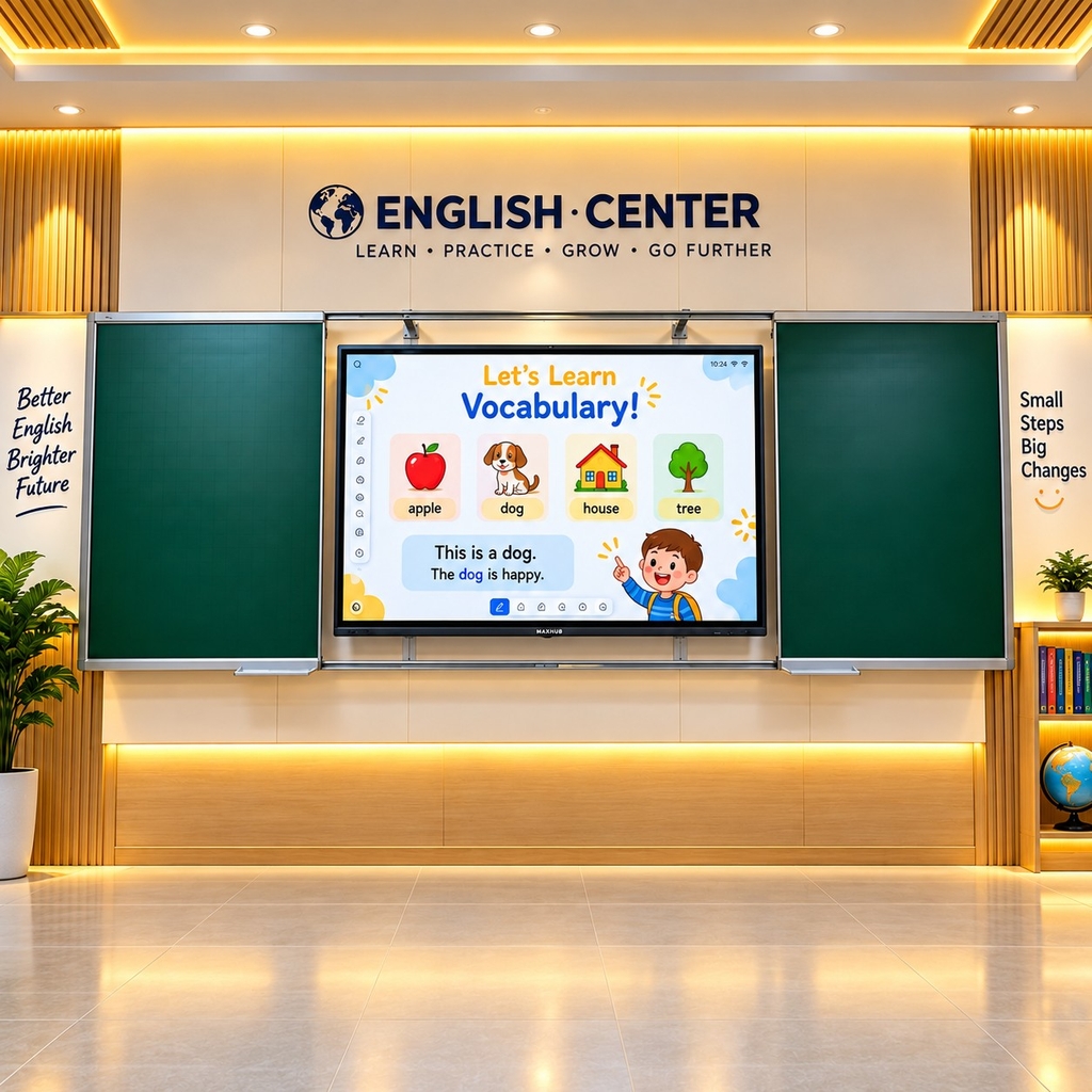 Bảng trượt ngang kết hợp màn hình tương tác thông minh