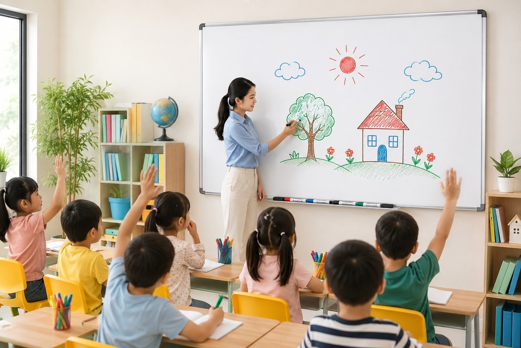 Bảng trắng viết bút lông