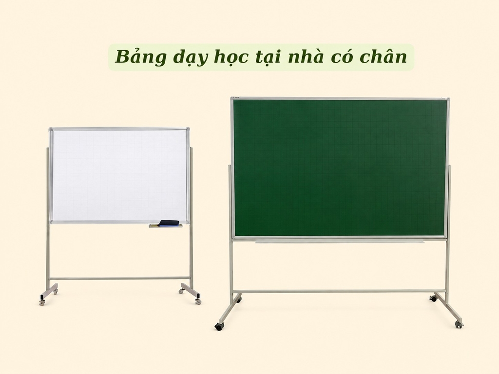 Bảng từ xanh di động có chân
