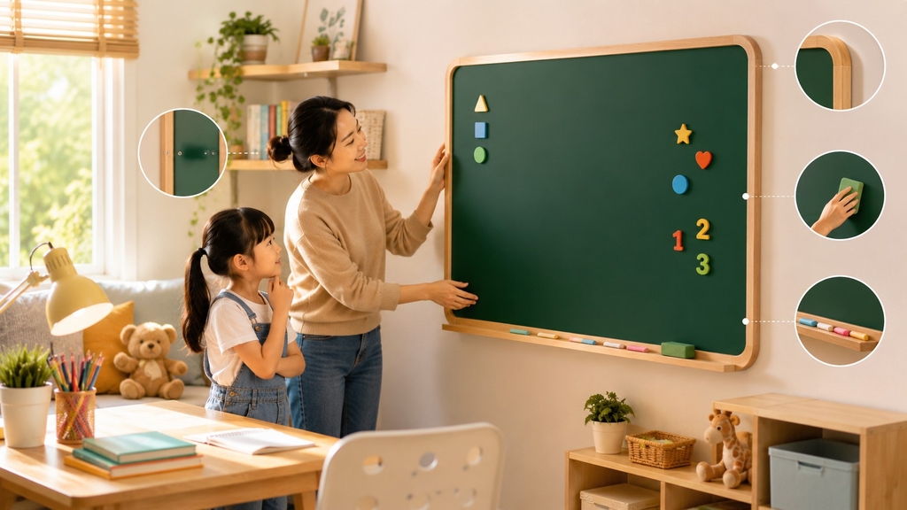 Bảng từ xanh viết phấn