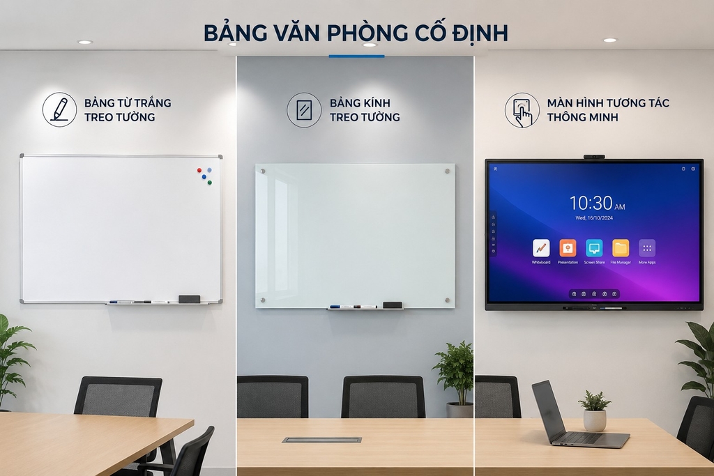 Bảng văn phòng cố định - tối ưu không gian - tiết kiệm diện tích