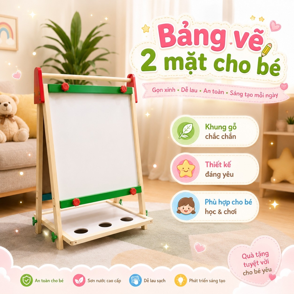 Bảng học vẽ cho bé tại trường mầm non Happy Smile