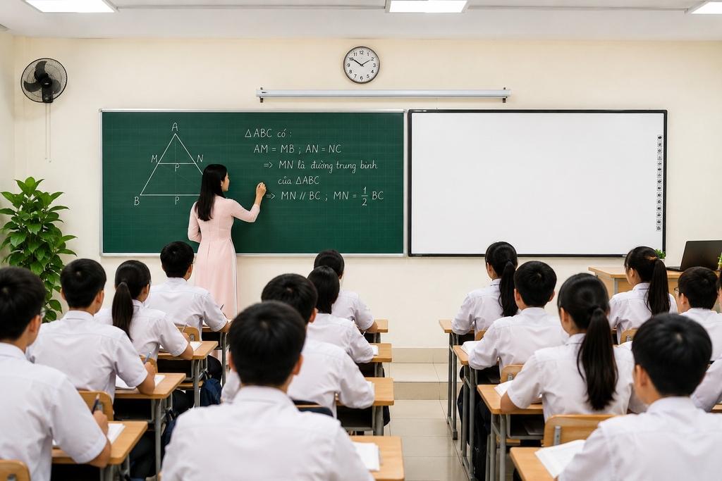 Bảng xanh viết phấn cho lớp học