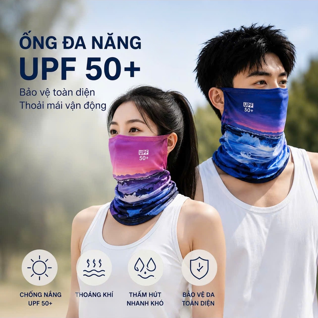 Khăn trùm mặt nam chống nắng UPF 50+ đa năng - EX1