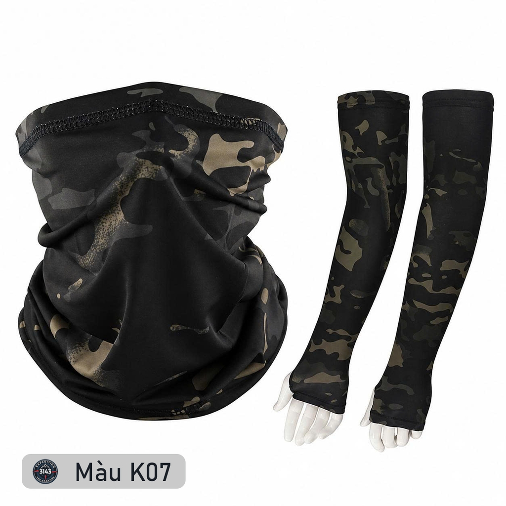 Bộ Khăn đa năng + Găng cánh tay chống nắng UPF 50+ - EX2