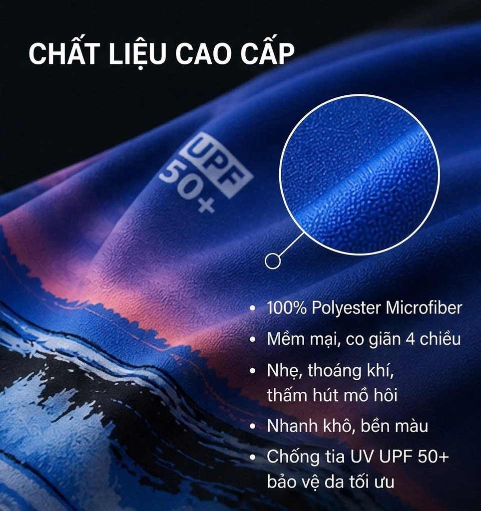 Khăn trùm mặt nữ chống nắng UPF 50+ đa năng - EX1
