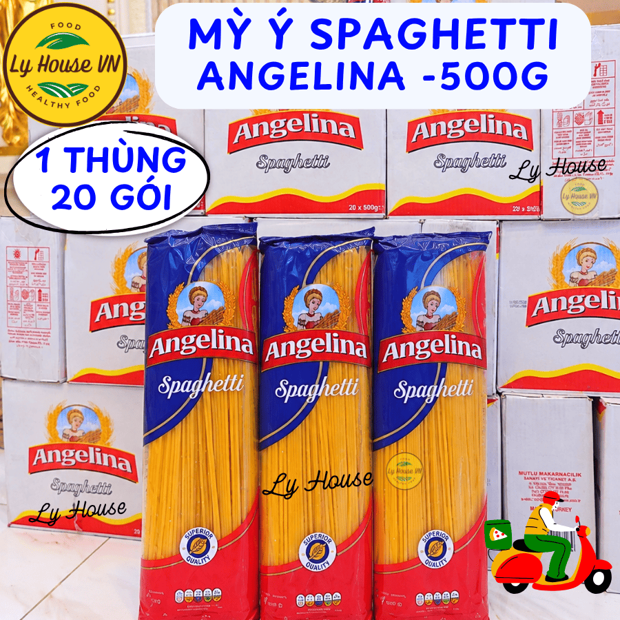 Mỳ Ý Spaghetti Angelina 500g Sợi Tròn - Mì Ý Giá Sỉ Cho Quán