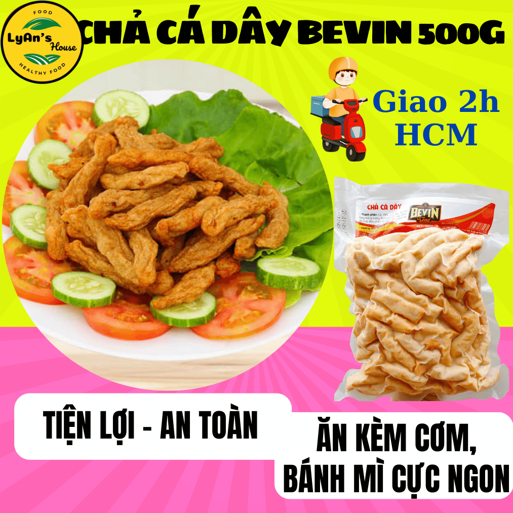 Chả Cá Dây BEVIN 500g - Đồ viên chiên Ăn Vặt
