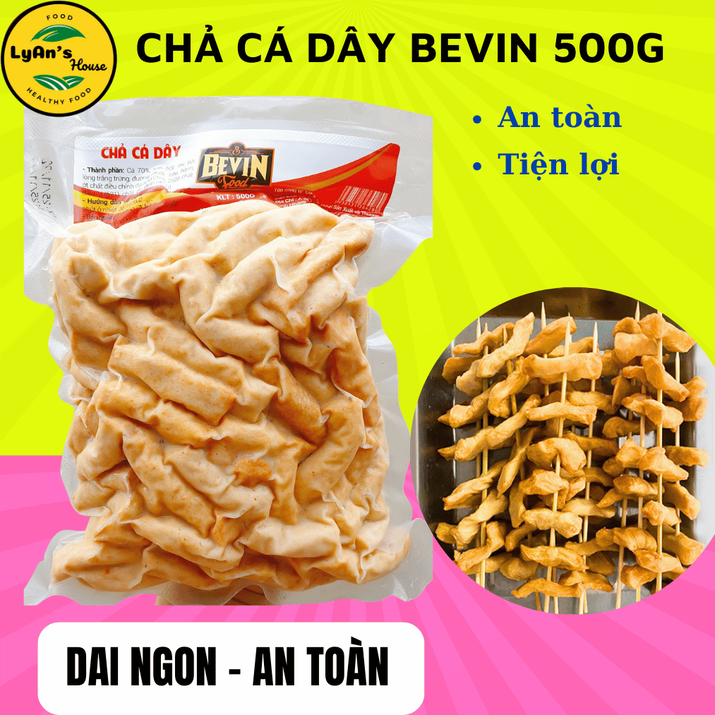 Chả Cá Dây BEVIN 500g - Đồ viên chiên Ăn Vặt