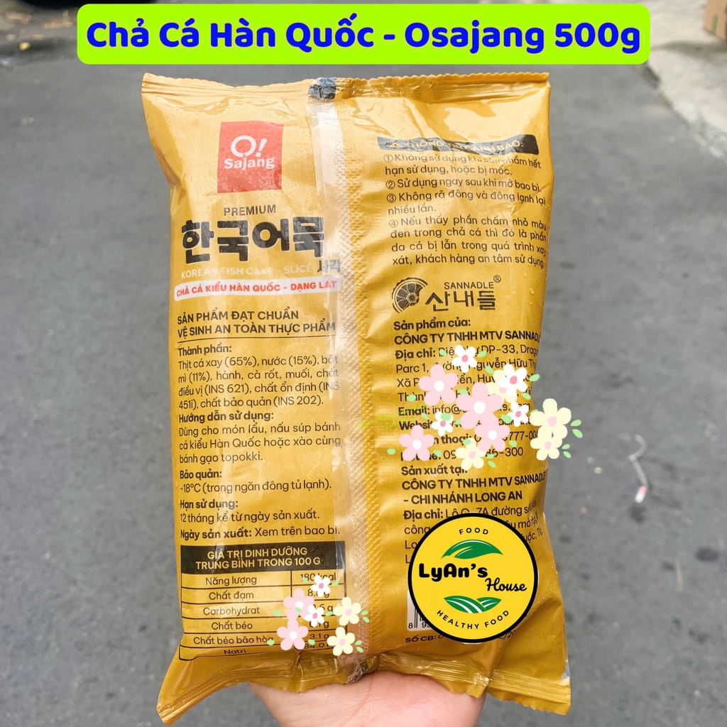 (SALE) Chả Cá Hàn Quốc OSAJANG Premium 500g | Korean Fish Cake Dạng Lát, nấu tokbokki mì cay ngon