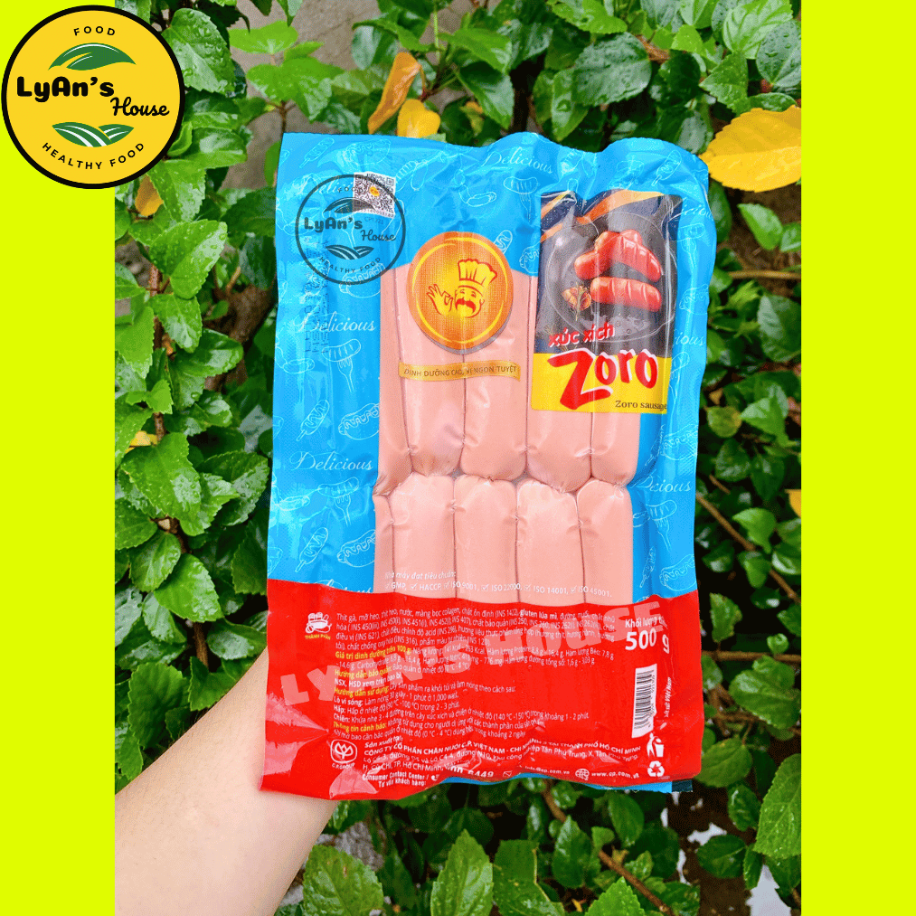 Xúc Xích ZORO CP 500g (10 Cây) - Sausage Ăn Vặt Cho Quán Ăn, Bánh Tacos
