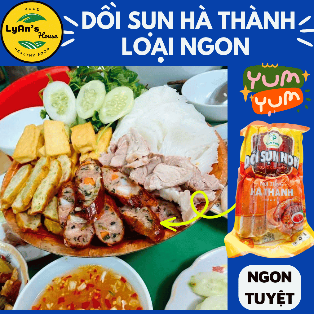 Dồi Sụn Hà Thành Phạm Thúy 500g - Món Nướng Topping Bún Đậu