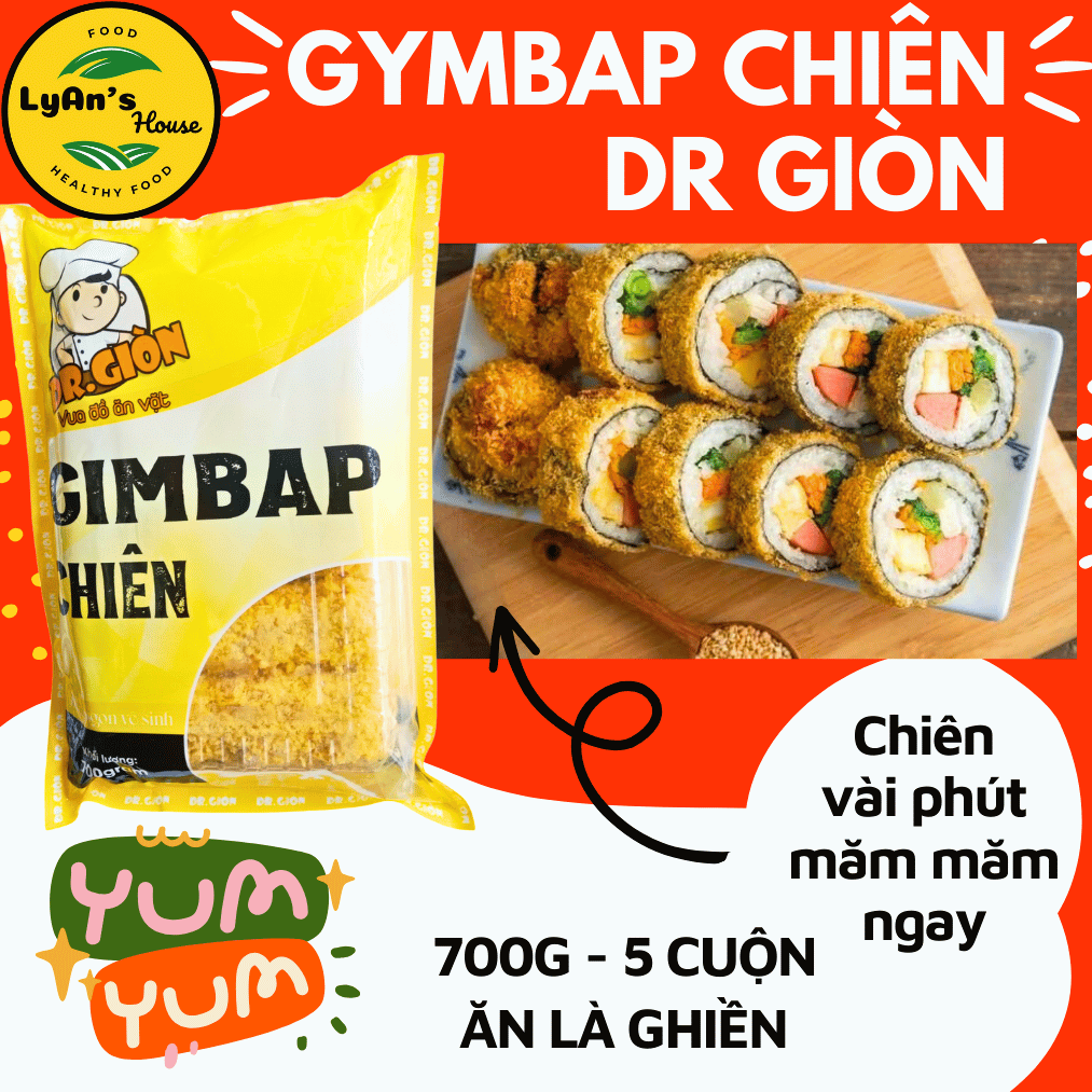 Gimbap Chiên Giòn Dr Giòn 700g (5 Cái)