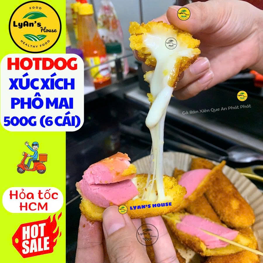Hotdog Xúc Xích Phô Mai BEVIN 500g - 6 cây - LyAn's House