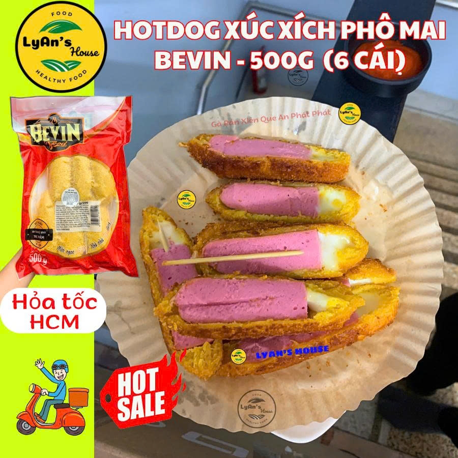 Hotdog Xúc Xích Phô Mai BEVIN 500g - 6 cây - LyAn's House