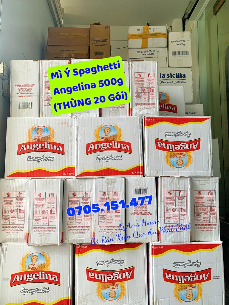 Mỳ Ý Spaghetti Angelina 500g Sợi Tròn - Mì Ý Giá Sỉ Cho Quán