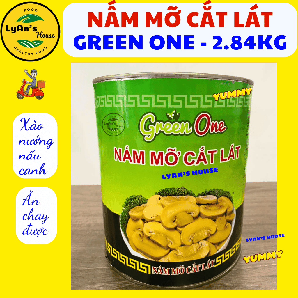 Nấm Mỡ Cắt Lát 2.84kg - Sliced Mushroom Cho Pizza & Mì Ý