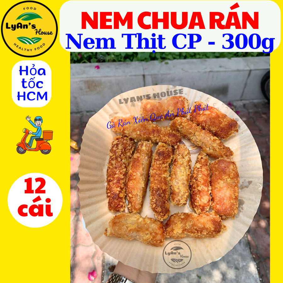 Nem Chua Rán CP 300g (12 Cái) - Món Ăn Vặt Chiên Giòn & Bún Đậu Hà Nội