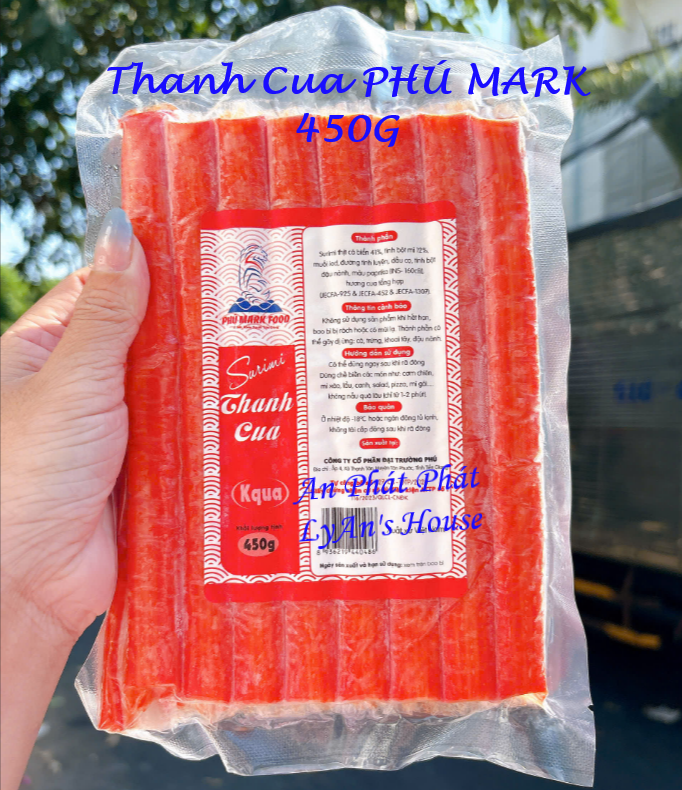 Thanh Cua KQUA Phú Mark 450g - Crab Stick Cho Sushi & Kimbap
