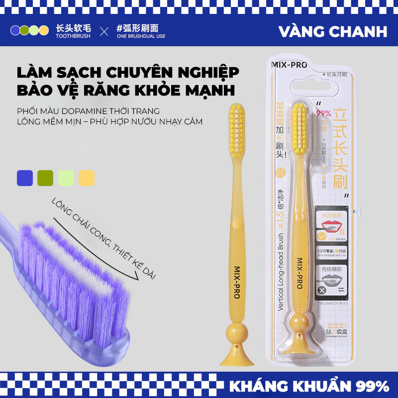 Bàn chải có giác hút màu vàng