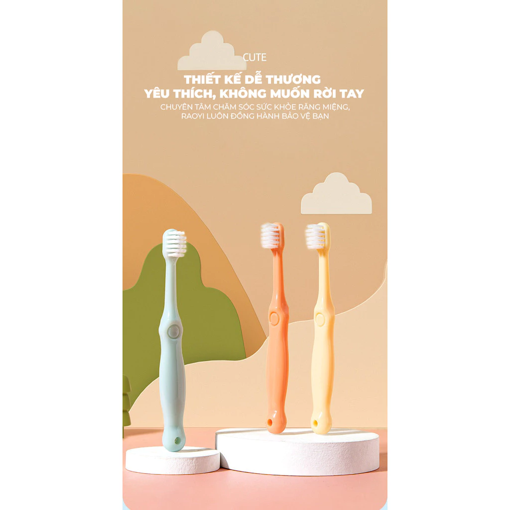 Bộ 3 chiếc bàn chải vịt dễ thương màu kẹo