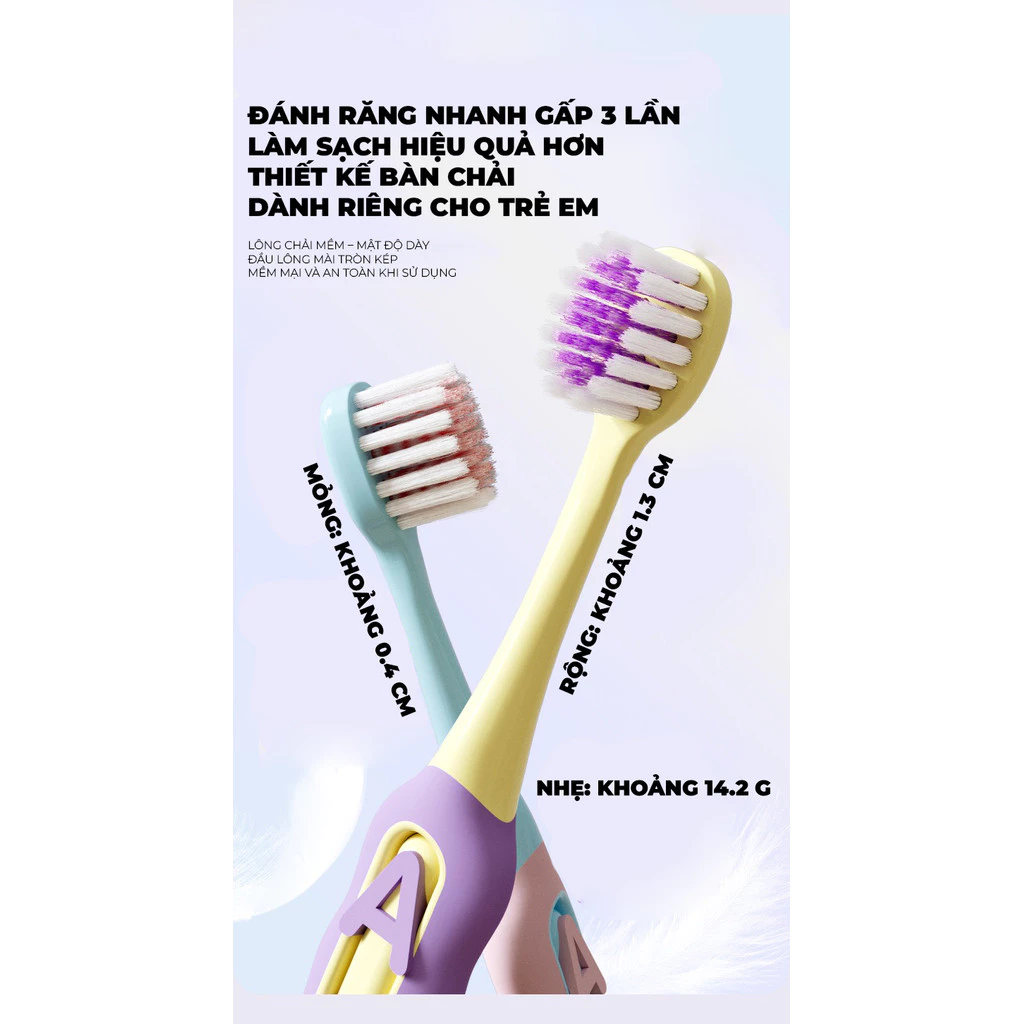 Bộ 2 bàn chải đánh răng trẻ em Bubble Kids